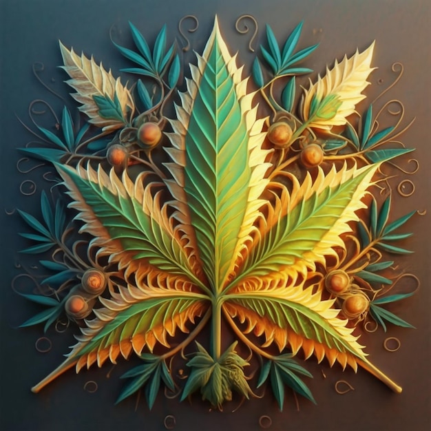 des feuilles de Cannabis sativa