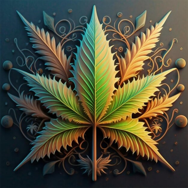 des feuilles de Cannabis sativa