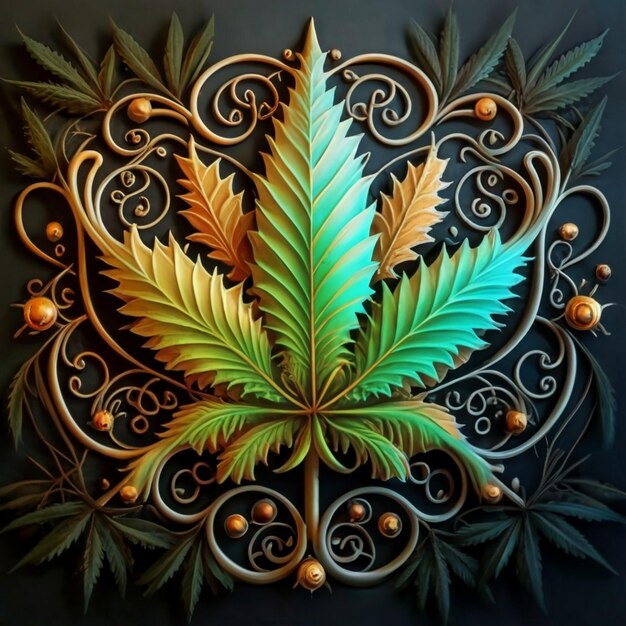 des feuilles de Cannabis sativa