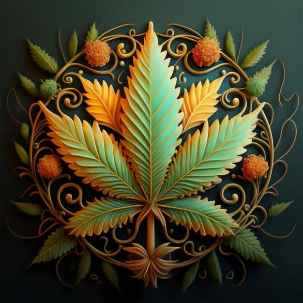 des feuilles de Cannabis sativa