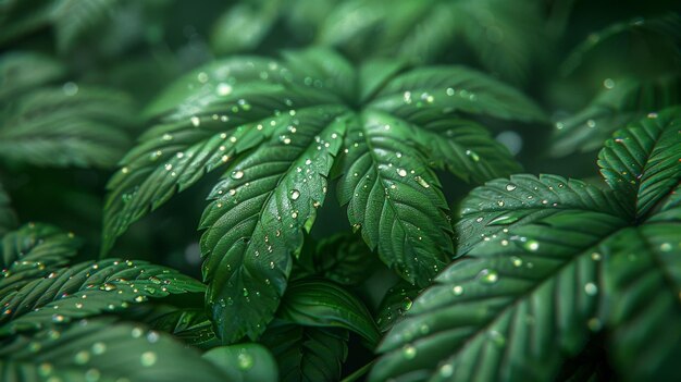 Les feuilles de chanvre La légalisation du cannabis Les mauvaises habitudes La légalisation des feuilles vertes En gros plan La légalisation de la marijuana médicale