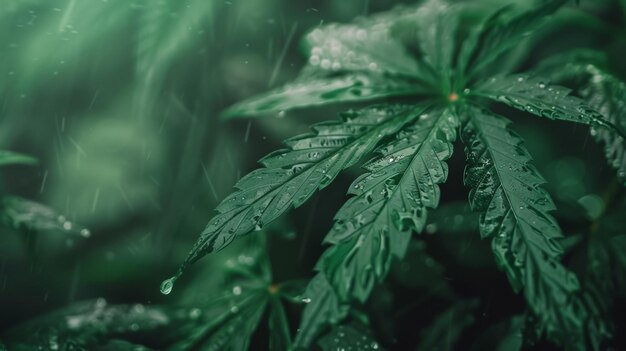 Les feuilles de chanvre La légalisation du cannabis Les mauvaises habitudes La légalisation des feuilles vertes En gros plan La légalisation de la marijuana médicale