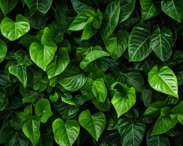 feuilles de fond vertes naturelles sur le coin