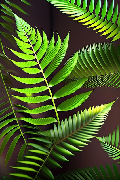 Feuilles de fougère plein écran