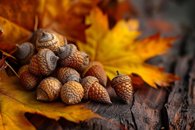 Les feuilles de glands tombent Générez Ai