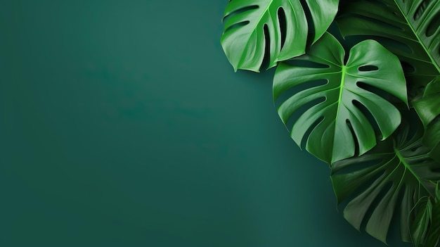 Les feuilles de Monstera vues de haut Un bel arrière-plan végétal