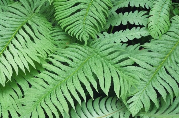 Les feuilles et les ombres de la fougère tropicale