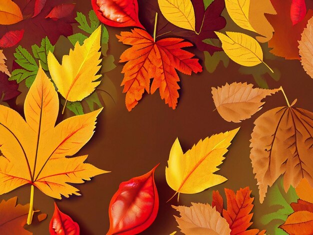 Les feuilles d'orange d'automne