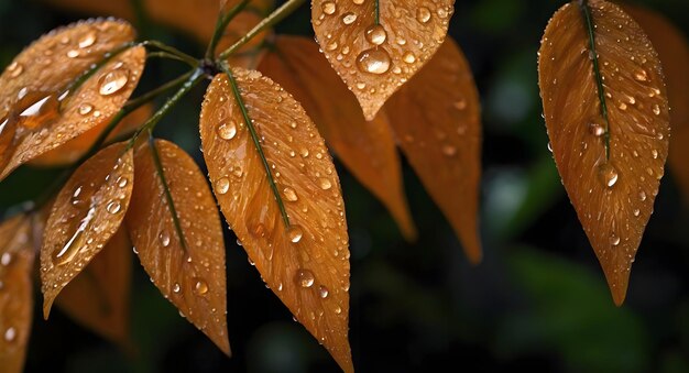 Feuilles d'orange d'été