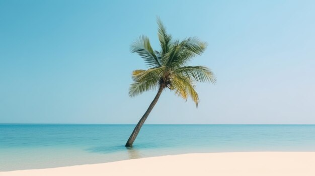 Feuilles de palmier sur la plage