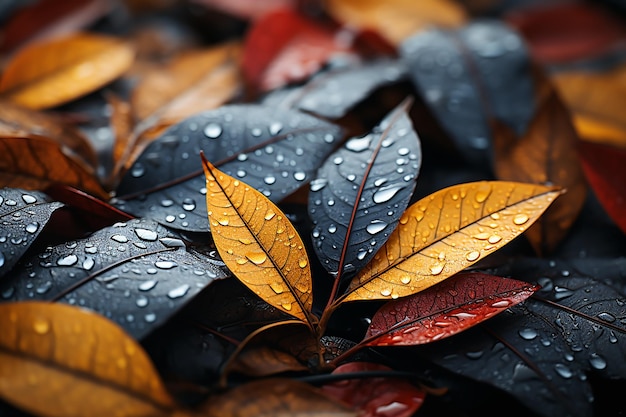 Feuilles Photo professionnelle en gros plan cinématographique