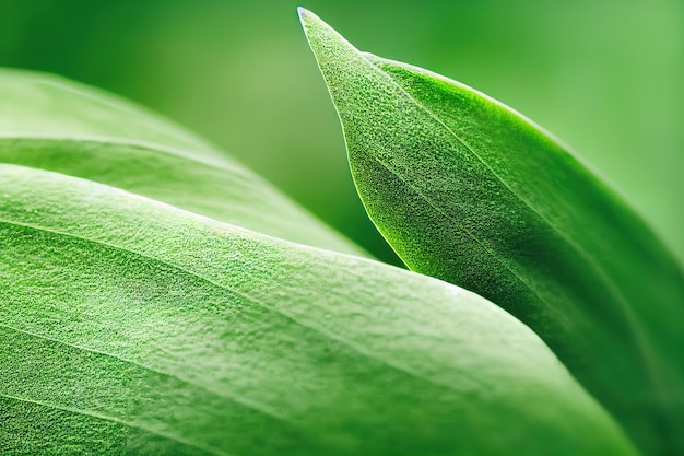 Feuilles de plantes vertes fond extrême gros plan