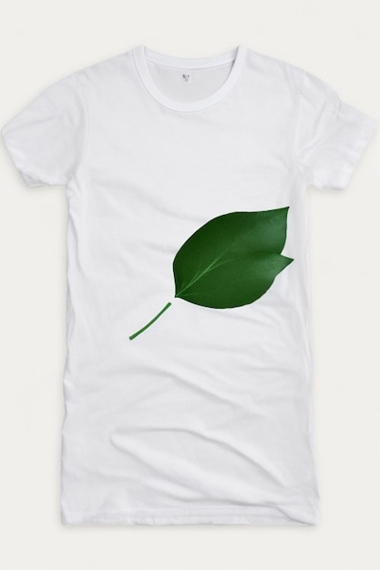 feuilles de printemps minimalistes avec sur t-shirt