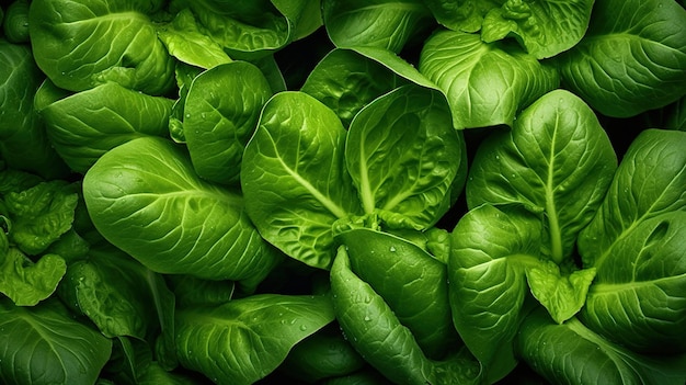 Feuilles de salade verte fraîche