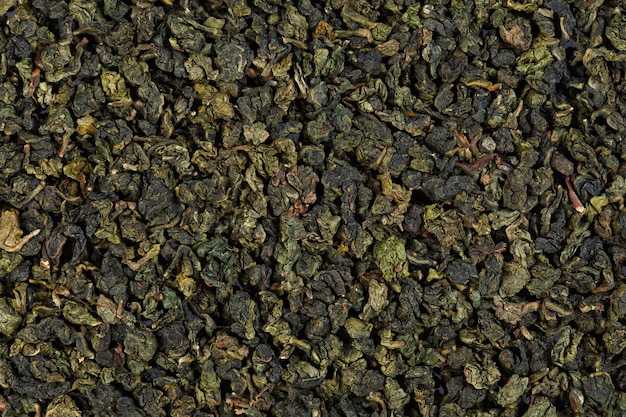 Feuilles de thé Tieguanyin Thé Oolong chinois Texture Photo haute résolution