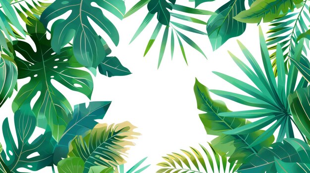 Des feuilles tropicales de design moderne dans un style à la mode