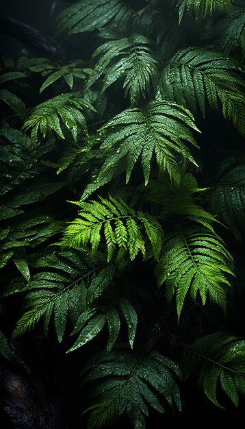 Photo les feuilles tropicales de près