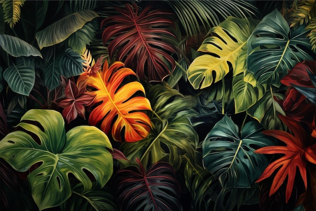 feuilles tropicales