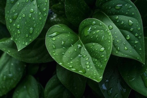 Feuilles vertes Ai génératives