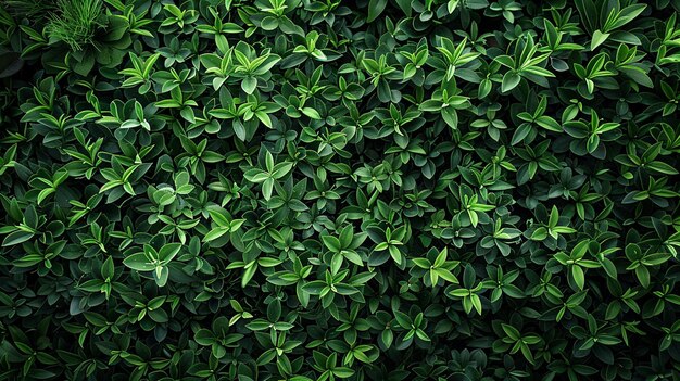 feuilles vertes éraflées d'un buisson avec un fond noir