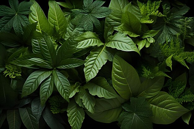 Photo feuilles vertes avec des plantes à gazon naturel