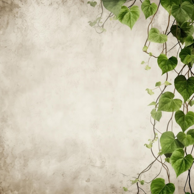 Photo les feuilles de vigne de la jungle sur un fond texturé