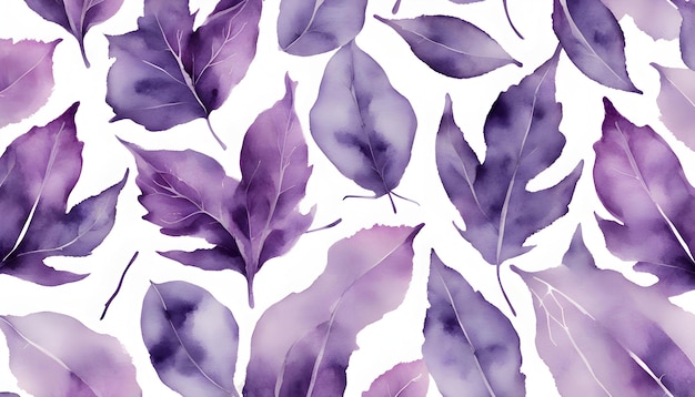 Photo les feuilles violettes et les feuilles pourpres sont représentées sur un fond blanc