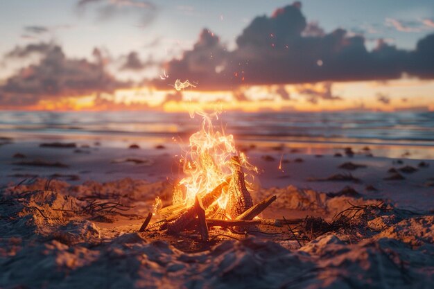 Des feux apaisants au bord de la plage