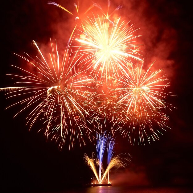 Une Célébration Explosive Déclenche Un Feu D'artifice Vibrant à L