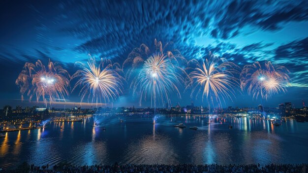 Feux d'artifice du 4 juillet le jour de l'indépendance