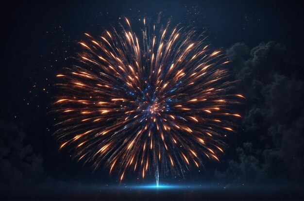 Des feux d'artifice explosent dans le ciel nocturne