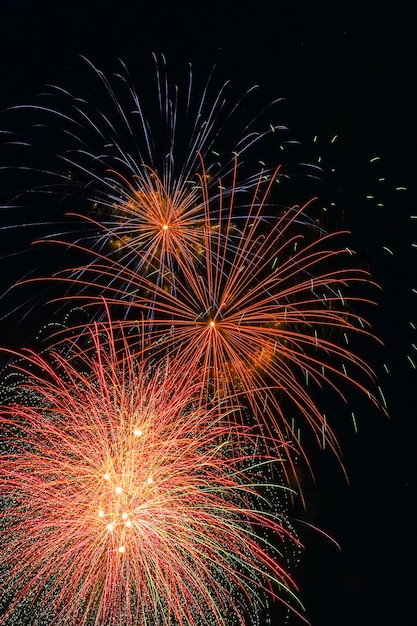 Des feux d'artifice illuminent le ciel dans un spectacle éblouissant