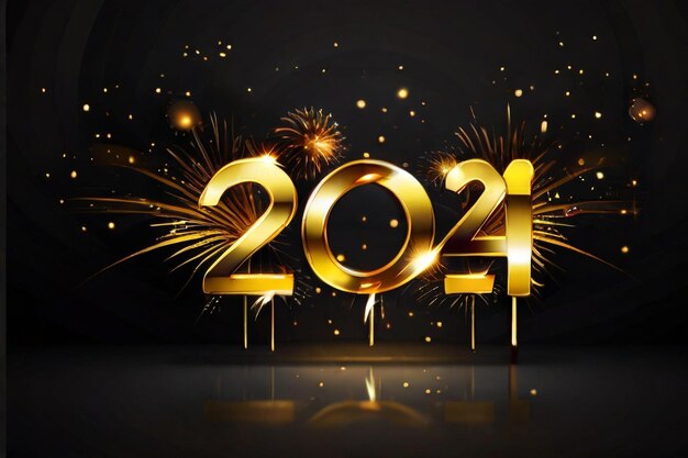 Des feux d'artifice en or avec un bokeh Abstrait des feux dartifice sur le fond du Nouvel An