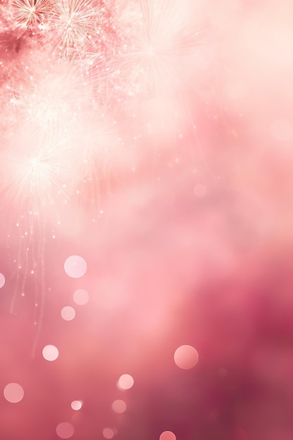 Des feux d'artifice roses enchanteurs et un bokeh étincelant sur un dégradé rose doux parfait pour les célébrations et les conceptions festives Copier l'espace Joyeux Noël Bonne année Arrière-plan vertical festif IA générative