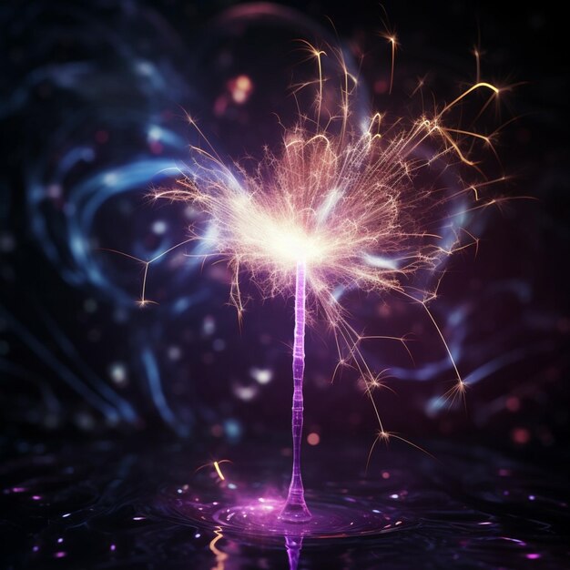 Photo des feux d'artifice violets