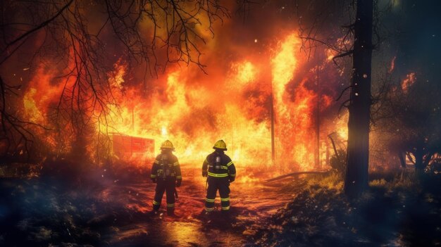 Feux de forêt IA générative