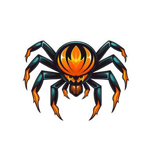 Fierce Tarantula Esports Logo sur fond blanc AI générative