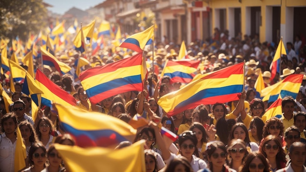 Fièrement colombiens célébrant la culture et le patrimoine de l'unité