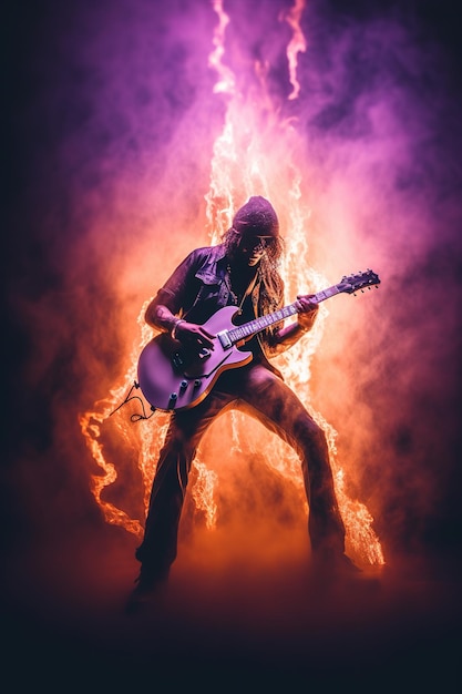 Fiery Guitar Hero embrasse le Heavy Metal