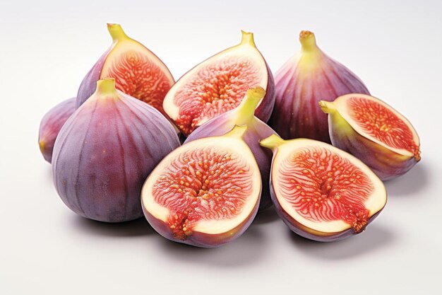 Fig Finesse saveur vibrante sur blanc photographie d'image de figue de haute qualité