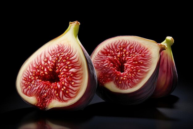 Fig Finesse saveur vibrante sur blanc photographie d'image de figue de haute qualité