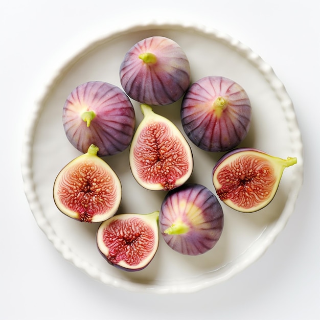 Des figues isolées, des fruits de la passion, des aliments sains