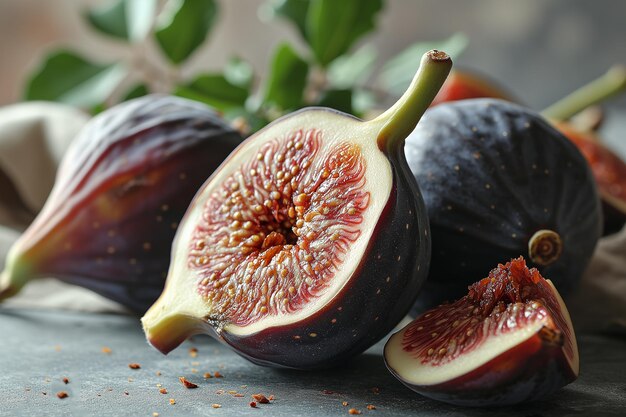 les figues sur le marché vue d'avant