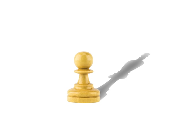 Figure d'échecs sur fond blanc