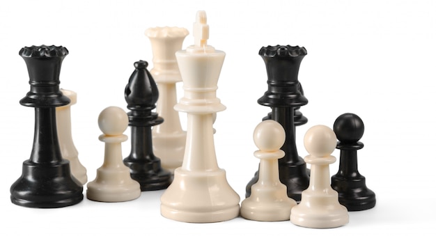 Figure d'échecs isolée sur fond blanc