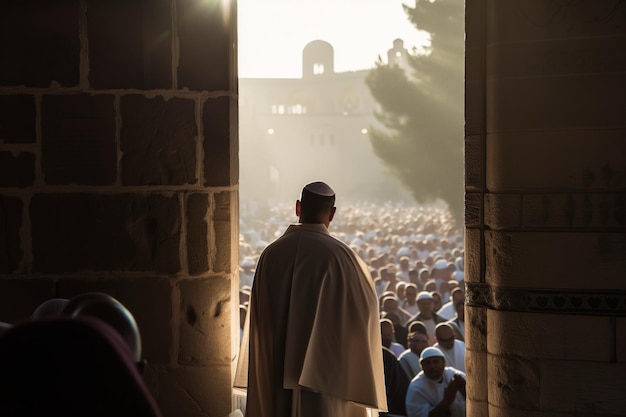 Une figure religieuse prononce un puissant sermon au cœur de Jérusalem