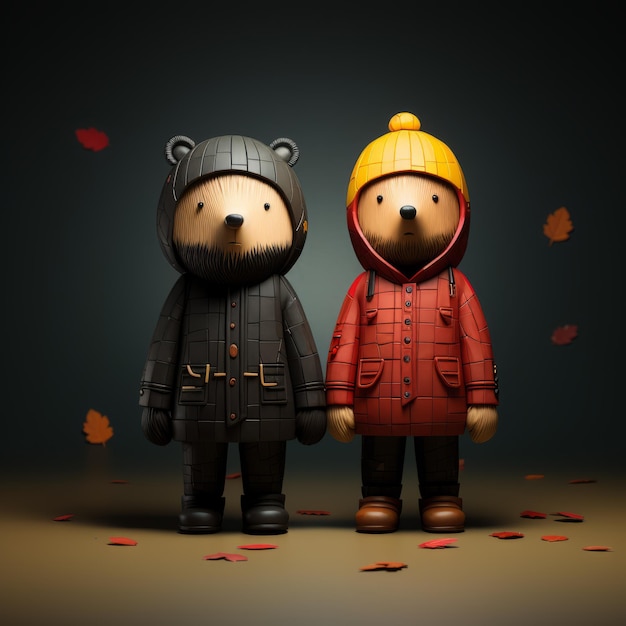 Figures d'ours mignons Art sombre et inquiétant par Joel Bove