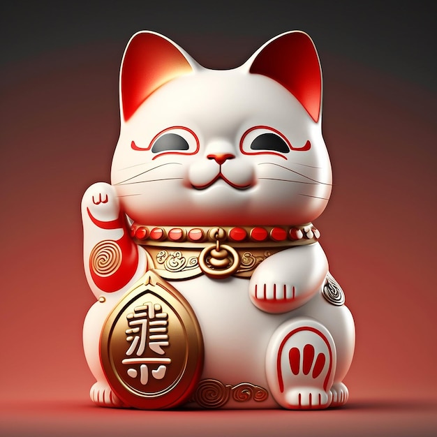 Figurine chat maneki neku IA générative