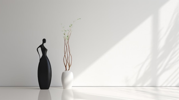 Photo figurine décorative minimaliste élégante dans un cadre intérieur moderne