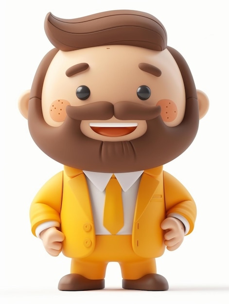 Figurine d'un homme à petite barbe